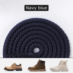 1 Pair Round Shoe Laces For Martin Shoes Sneakers Shoelaces Solid Boots Shoelace Solid Weaving Wear-resistant Shoestring