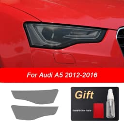 2pcs Black TPU Car Headlight Protector Film Sticker for Audi A4 8V A3 B8 B9 A5 A6 C8 A7 A8 D4 TT E-tron R8