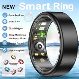 R10 Smart Ring with Charging Case Multi-color Ring Men Women Health Sleep Heart Rate Monitoring IP68 Waterproof Multi-sport Mode