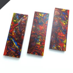 2pcs Red Mixed Resin Material for DIY Knife Handle Making Material Compound Resin Material Slingshot Handle Material 120x40x8mm