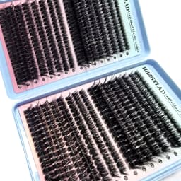 HBZGTLAD 32rows Fluffy Thick Eyelash Clusters Wispy Individual Lashes 30D-100D Mix Eyelash Extensions False Eyelashes