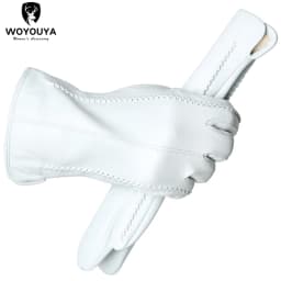 Touch Screen Leather Gloves, High-End Leather Gloves Women, Genuine Leather Winter Gloves, Keep Warm Women's Leather Gloves-2226