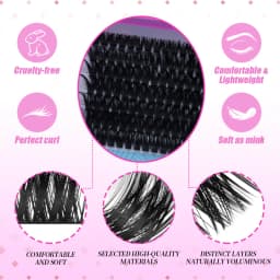 DINGSEN DIY Lash Clusters Thick Segmented Eyelash Extension 60D 80D 100D MIX Lashes Extension Cluster Lashes Individual Lashes