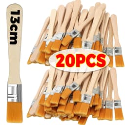 Paint Brushes Wooden Handle Nylon Bristle Paint Brush Set for Oil Painting Dusting Cleaning Edge Trim Painting Brushes Hand Tool
