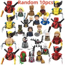 Blind Box Mini Building Blocks TV6207 Figures Big Goblin Spiderman Iron Man Venom Captain Hawk Deadpool Armor Christmas Gift Toy