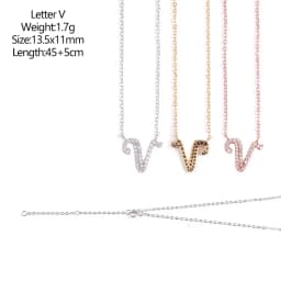 925 Sterling Silver D VVS1 Diamond Full Moissanite Pendant Necklace for Women Letter Sparkling Moissanite Jewelry