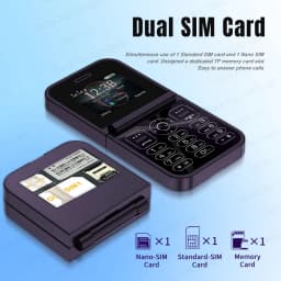 SERVO F15 MINI Flip Mobile Phone Dual SIM Standby Magic Voice Speed Dial Blacklist MP4 Player FM Radio 2G Button Fold Cellphones