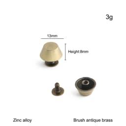 20/50/100PCS 8-15mm Metal Screwback Rivet Studs For Leather Craft Luggage Handbag Purse Bottom Protective Feet Nails Accessories
