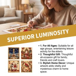 Framed Christmas Pearl Diamond Painting Kit DIY 3D Pearl Art Kits Home Wall Decor Holiday Gift Relaxing Handmade Diamond Art Set