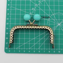 8.5cm Small Beads Antique Bronze Square Metal Purse Frame Handle for Clutch Bag Handbag Accessories Making Kiss Clasp Lock