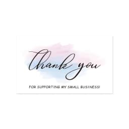 9.0x5.4cm Pink Black Foil Stamp Greeting Label Custom Thank You Cards For Small Bussiness Gift Box Decoration Packaging Supplies