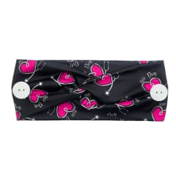 Women Nurse Headbands with Button Wide Headbands for Mask Non Slip Elastic Ear Protection Gift for Doctors Sweatband Hairband