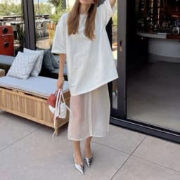 Combhasaki Women Summer Sheer See-through Long Skirt Solid Color High Waist A-line Long Skirts Bikini Cover-ups Beach Streetwear