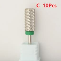 New Silver! Quality 6.5mm Diamond Big Round Top Barrel Original Tungsten Steel Carbide Manicure Nail Drill Bit File Accessories