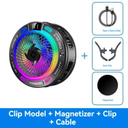 K50 AI Mobile Cooler Magnetic Back-clip Ice Cooling Radiator Digital Display RGB Light Gaming Cooler Temperature Control