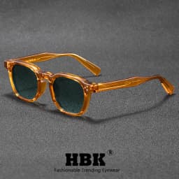 HBK Fashion Retro Men Sunglasses Classic Square Frame Design Sun Glasses Women Outdoor Travel Party Business Festival Gift