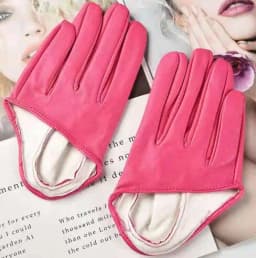 Men Women's Short Design PU Leather Half Palm Motorcycle Gloves Male Female Performance Dancing Gloves R982