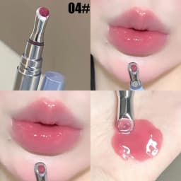 Mirror-Like Lip Gloss, Moisturizing and Volumizing Glassy Plump Lips, Non-Sticky Tinted Lip Gloss, Long-Lasting Lip Makeup, Portable Holiday Gift
