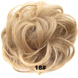 Zolin Synthetic Messy Curly Hair Bun Scrunchie Chignon Donut Elastic Rope Rubber Band Hair Bun Pad Updos Hairpiece