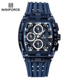 NAVIFORCE 7105 Fashion Chronograph Multi Functional Quartz Watch Sport 5ATM Waterproof Silicone Men's Watch Relogios Masculino