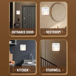 Motion Activated Night Light Illuminating Fixture with Clock Display with Built-in Clock Display Dimmable Hallway Light