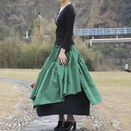 TIYIHAILEY-Women's Plaid Irregular Skirts, Long Maxi, Elastic Waist, Cotton Linen, Chinese Style, S-2XL, Autumn, New 2026