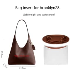 Bag Organizer Insert For Coach Brooklyn28 Lightweight Bag Insert Storage Dupont Paper Bag Support Waterproof Bag Accessories
