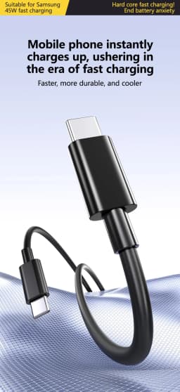 Original PD Cable For Samsung S22 S21 S20 FE S23 Ultra 45W Super Fast Charging A52 A53 A54 5G Note 20 Uitra 25W USB Type C Cable