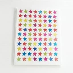 10sheets/Bag Color Star Sticker Stamping Five Pointed Star Sticker Student's Reward Sticker Teacher Praise Label 9.5*12.5CM