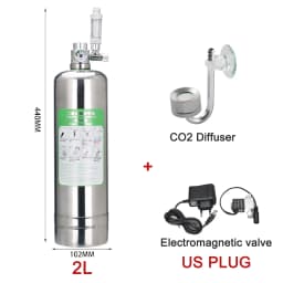 Aquarium CO2 Generator system Kit Stainless Steel CO2 Cylinder Generator System Carbon Dioxide Reactor Kit For Plant Fish