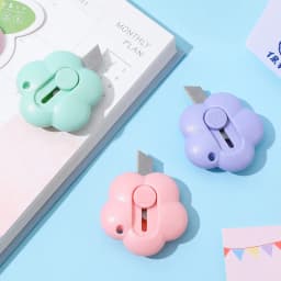 Mini Practical Utility Knives Kawaii Flowers Paper Cutter Retractable Envelopes Opener Portalble Pocket Knife Office Supplies