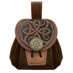 Steampunk Medieval Punk Style Fanny Packs for Men Pu Leather Coin Purse Hangable Belt Waist Bag Drawstring Hip Belt Bag Cosplay