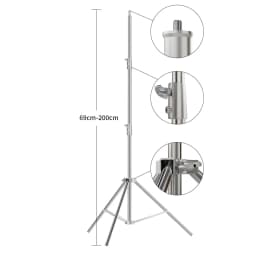 200/280cm Super Stable Tripod Metal Light Stand l Air Pressure Bearing 15kg For Ring Light Live Youtube and Photography Softbox