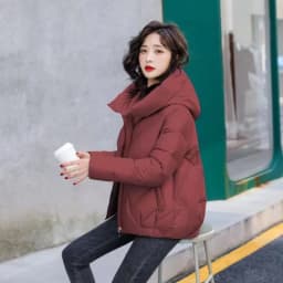 Women's Short Winter Cotton Jacket Warm New Loose Hooded Thick Cotton Coat Trendy Quilted Cotton Padded Jacket Parkas Clothing