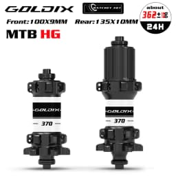 GOLDIX M370 MTB Bike Hub 24H Straight Pull 6-Bolt Disc Brake 36T Ratchet Sealed Bearing Boost HG XD MS Freehub Thru Axle Hubset