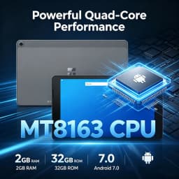 2026 Latest Tablets 10.1 Inch T10 Android 7.0 WIFI Micro USB 2GB RAM+32GB ROM P10 MT8163 CPU Powerful Quad-Core