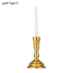 1:12 Scale Dollhouse Candle Holder Miniature Candlestick Doll Accessory Mini Desktop Ornament Playing House Scene Model Kids Toy