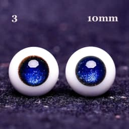 1pair 8mm 10mm 12mm 14mm Blue Black Glass Eyes Eyeball For BJD Doll DIY Doll Making Crafts Accessories Safety Animal Toy