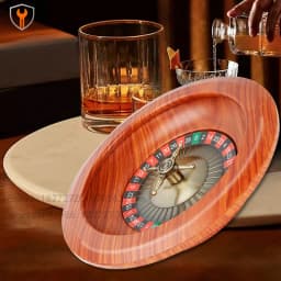 Russian Roulette 12 Inch Drinking Toy Event Lucky Draw Lucky Wheel Entertainment Game Props Russian Wheel Wooden
