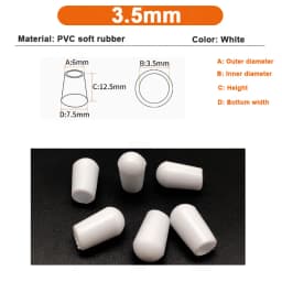 2.5/3/3.5/4/5/6/7/8/10mm PVC Round End Cap Cover Screw Thread Hook Cover Soft Plastic Caps Coat Hanger Anti Protective Sleeve