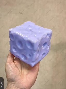 Jumbo Cheese Cube Stress Ball Big Cheese Shapeable Squeeze Ball Non-Bounce Fidget Toy ASMR Sensory Anti-Stress Christmas Gift