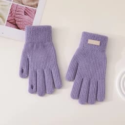 AA Gloves Autumn WinterTouch Screen Gloves Skiing Riding Work Full Finger Mittens Solid Color Warm Knitted Gloves Sport Cycling