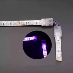 5PCS 10PCS 4 Pin LED Strip Connector T L X Shape 8MM 10MM Free Welding for RGB SMD 5050 2835 LED Strip Light Connector