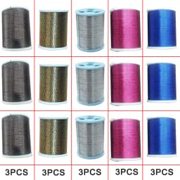 TAKEDO 15PCS/SET 100 Yards B Spool Nylon Metallic NCP Thread Guide Ring Winding Thread DIY Rod Building Repair Wrapping Line