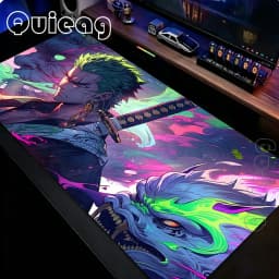 Roronoa Zoro One Piece Anime Black Mouse Pad HD Printing Gaming Mousepad PC Keyboard Carpet Non-Slip Office Non-slip Desk Mat