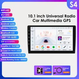 Hizpo Android 14 Car Radio Autoradio 2 Din 9"/10"/10.33” Universal WIFI GPS RDS Audio Multimedia Player For Nissan Toyota Kia VW