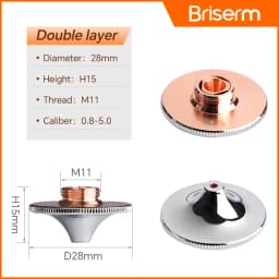 Fiber Laser Nozzle D28 D32 H15 M11 M14 Caliber 0.8-6.0 Laser Cutting Nozzle for Raytools Precitec Boci Laser Cutting Machine