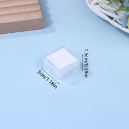 Transparent Diamond Jewelry Display Box With Foam Pad Bare Stone Gem Storage Container Case Glass Beads Organizer Packaging Box