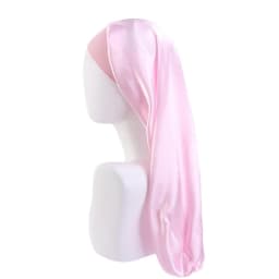 Elastic Wide Edge Long Satin Bonnet Sleep Hats Wrap Night Cap Care Women Men Unisex Extra Large For Natural Curly Loose Hair
