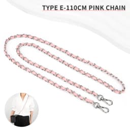 CRAZYSMITH Bag Chain Metal Strap for MLB Bucket Bag Handbag Replacement Long Beaded Chain Shoulder Crossbody Bag Accessory
